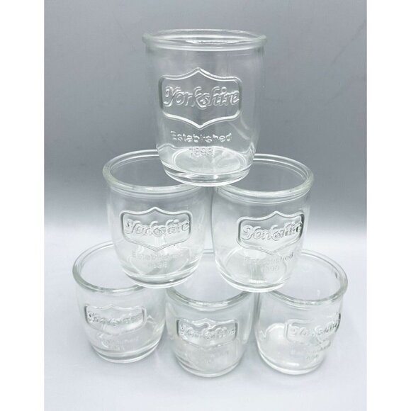 6 Yorkshire Est 1898 Shot Glasses Canning Jar Style Candle Crafts Farmhouse Bar - Picture 1 of 5